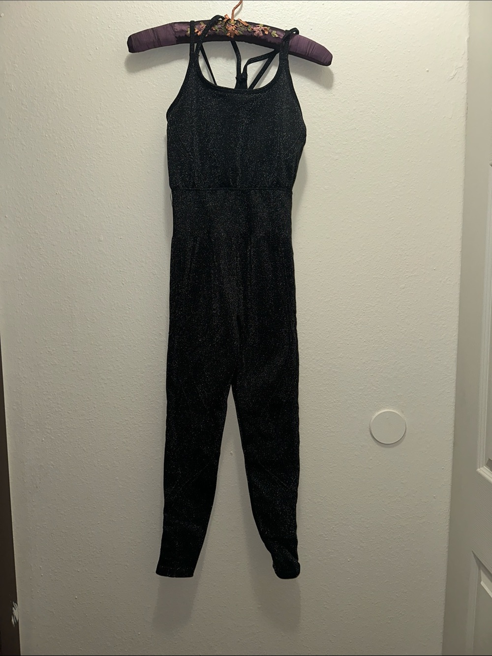 Fabletics Black Sparkle Strappy Jumpsuit